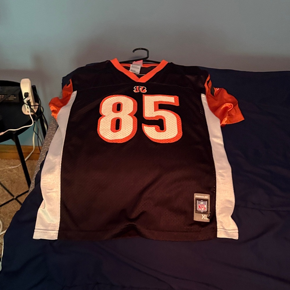 NFL Team Black and Orange Men's Jersey